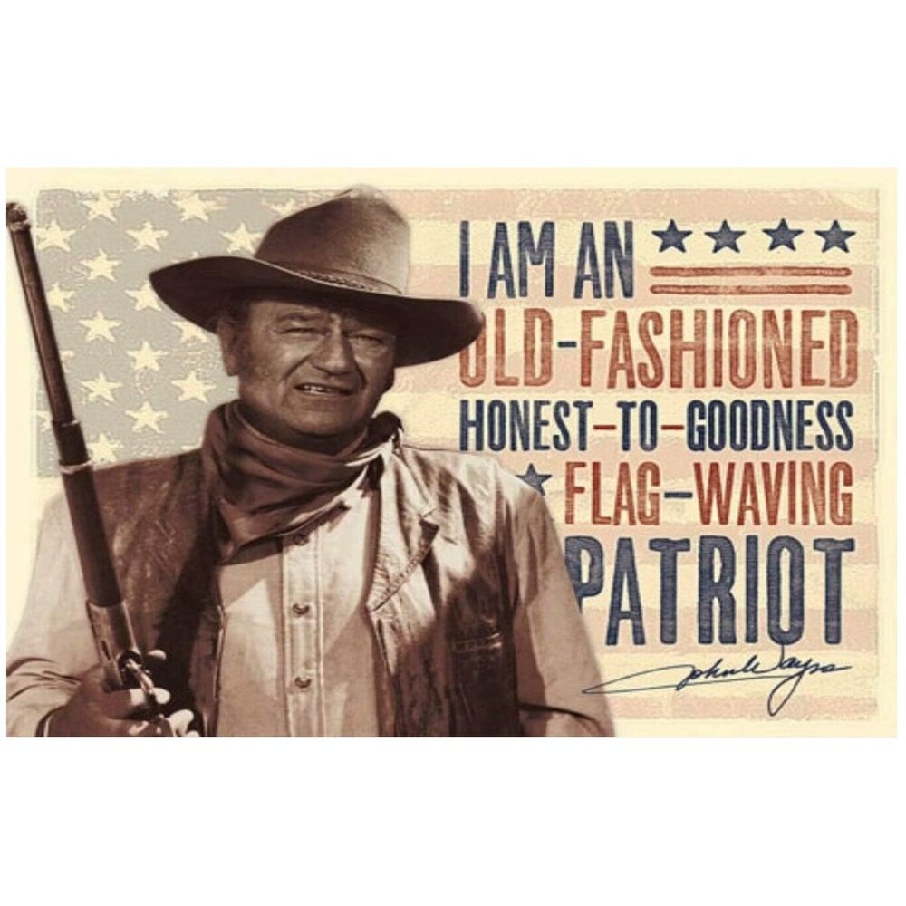John Wayne "Patriot" 8x12 Inches Retro Vintage Decor Sign Metal Tin Sign